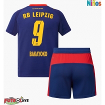Camiseta RB Leipzig Johan Bakayoko #9 Visitante Equipación para niños 2025-26 manga corta (+ pantalones cortos)
